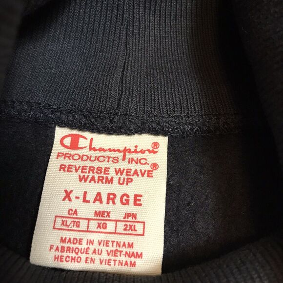 Women’s Champion Reverse Weave Sleeve Logo High-Neck Sweatshirt Black XL‎ - Picture 8 of 10